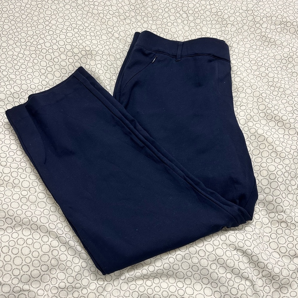 Navy universal savvy fit pants additional/ Penningtons